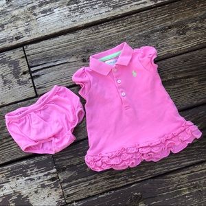 Ralph Lauren Punk Ruffle Polo Dress Set -2 Pieces